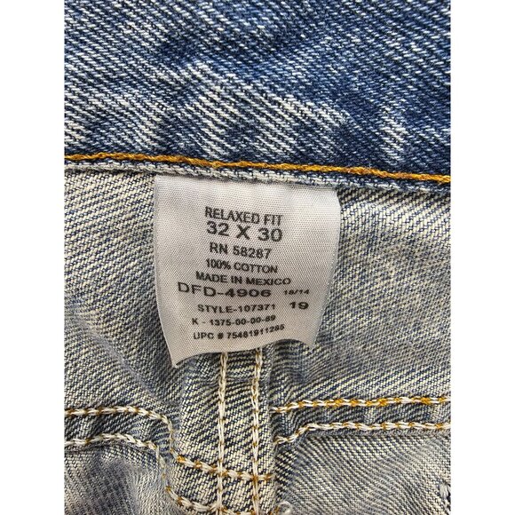 Faded Glory Mens Blue Denim Jeans Size 32x30 Classic Fit Straight Leg Casual Pan - Picture 3 of 8